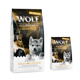 12 + 2 kg gratis! 14 kg Wolf of Wilderness Trockenfutter - JUNIOR 