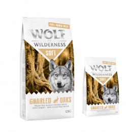 12 + 2 kg gratis! 14 kg Wolf of Wilderness Trockenfutter -  'Soft' Gnarled Oaks - Freilandhuhn & Kaninchen (halbfeucht)