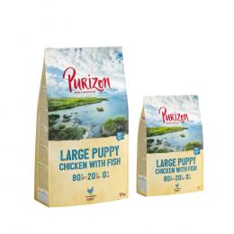 12 kg + 2 kg gratis! 14 kg Purizon  - Large Puppy Huhn & Fisch