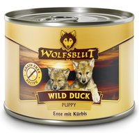 12 x 200 g | Wolfsblut | Wild Duck - Ente mit Kürbis Puppy | Nassfutter | Hund