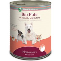 12 x 400 g | Herrmanns | Adult Bio-Pute mit Wurzelgemüse, Kartoffeln und Fenchel Selection | Nassfutter | Hund