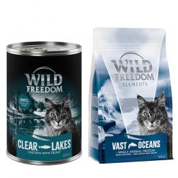 12 x 400 g Wild Freedom Nassfutter + 400 g Trockenfutter zum Sonderpreis! - Clear Lakes - Forelle & Huhn