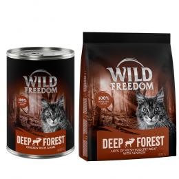 12 x 400 g Wild Freedom Nassfutter + 400 g Trockenfutter zum Sonderpreis! - Deep Forest - Wild & Huhn