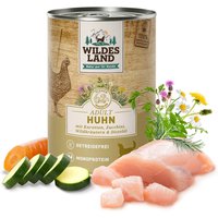 12 x 400 g | Wildes Land | Huhn mit Karotten, Zucchini, Wildkräutern und Distelöl Classic Adult | Nassfutter | Hund