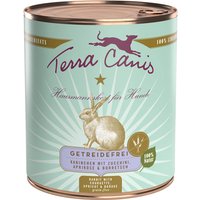 12 x 800 g | Terra Canis | Kaninchen mit Zucchini, Aprikose & Borretsch Getreidefrei | Nassfutter | Hund