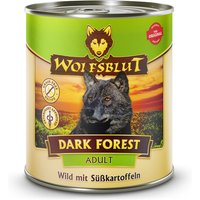 12 x 800 g | Wolfsblut | Dark Forest - Wild mit Süßkartoffeln Adult | Nassfutter | Hund