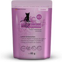 16 x 85 g | catz finefood | No.11 Lamm & Kaninchen Classic | Nassfutter | Katze