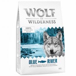2 x 1 kg Wolf of Wilderness Trockenfutter zum Sonderpreis! - Blue River - Lachs