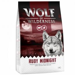 2 x 1 kg Wolf of Wilderness Trockenfutter zum Sonderpreis! - Ruby Midnight - Rind & Kaninchen