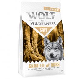2 x 1 kg Wolf of Wilderness Trockenfutter zum Sonderpreis! - SOFT Gnarled Oaks - Freiland-Huhn & Kaninchen (halbfeucht)