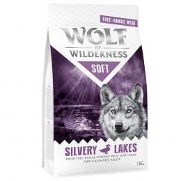 2 x 1 kg Wolf of Wilderness Trockenfutter zum Sonderpreis! - SOFT Silvery Lakes - Freiland-Huhn & Ente (halbfeucht)