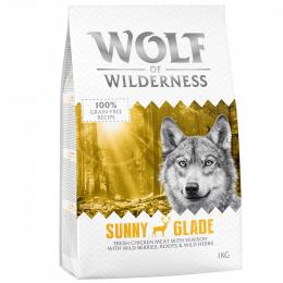 2 x 1 kg Wolf of Wilderness Trockenfutter zum Sonderpreis! - Sunny Glade - Hirsch