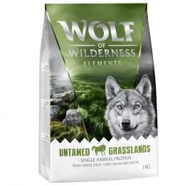 2 x 1 kg Wolf of Wilderness Trockenfutter zum Sonderpreis! - Untamed Grasslands - Pferd (Monoprotein)