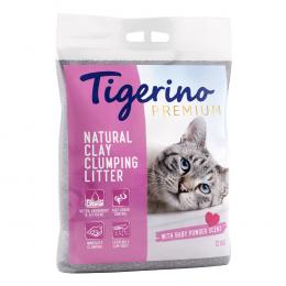2 x 12 kg Tigerino Premium Katzenstreu zum Sonderpreis! - Babypuderduft