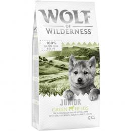 2 x 12 kg Wolf of Wilderness Trockenfutter - getreidefrei - JUNIOR Green Fields - Lamm