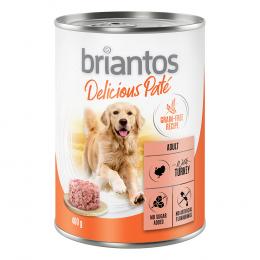 Angebot für 20 + 4 gratis! Briantos Delicious Paté 24 x 400 g - Fisch und Erbsen - Kategorie Hund / Hundefutter nass / Briantos / Promos.  Lieferzeit: 1-2 Tage -  jetzt kaufen.