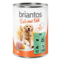 Angebot für 20 + 4 gratis! Briantos Delicious Paté 24 x 400 g - Lamm und Karotten - Kategorie Hund / Hundefutter nass / Briantos / Promos.  Lieferzeit: 1-2 Tage -  jetzt kaufen.