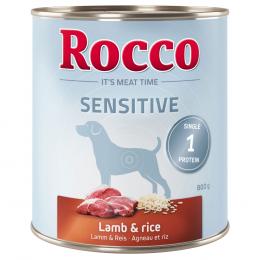 20 + 4 gratis! Rocco Sensitive 24 x 800 g - Lamm & Reis