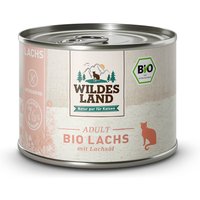 200 g | Wildes Land | Lachs mit Lachsöl BIO Adult | Nassfutter | Katze