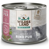 200 g | Wildes Land | Rind mit Distelöl PUR Adult | Nassfutter | Katze