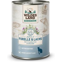 24 x 375 g | Wildes Land | Forelle und Lachs Classic Adult | Nassfutter | Katze