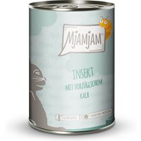 24 x 400 g | Mjamjam | Insekt mit vorzüglichem Kalb  Mahlzeit | Nassfutter | Katze
