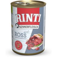24 x 400 g | Rinti | Ross Kennerfleisch | Nassfutter | Hund