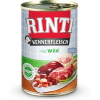 24 x 400 g | Rinti | Wild Kennerfleisch | Nassfutter | Hund