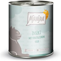 24 x 800 g | Mjamjam | Insekt mit vorzüglichem Kalb  Mahlzeit | Nassfutter | Katze