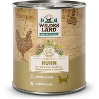 24 x 800 g | Wildes Land | Huhn mit Karotten, Zucchini, Wildkräutern und Distelöl Classic Adult | Nassfutter | Hund