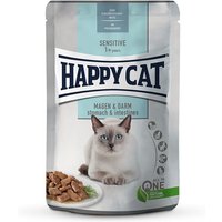 24 x 85 g | Happy Cat | Meat in Sauce Magen & Darm Sensitive | Nassfutter | Katze