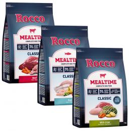 3 x 1 kg Rocco Mealtime - gemischtes Probierpaket zum Sonderpreis! Mix 2: Rind, Pansen, Fisch