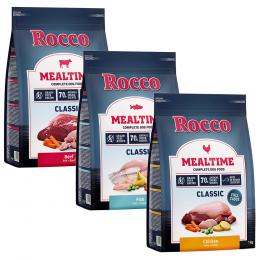 3 x 1 kg Rocco Mealtime - gemischtes Probierpaket zum Sonderpreis! Mix 3: Rind, Huhn, Fisch