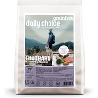 4 x 1,5 kg | daily choice | Truthahn mit Kartoffeln und Erbsen Grainfree | Trockenfutter | Hund