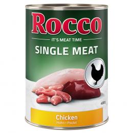 5 + 1 gratis! Rocco Single Meat 6 x 400 g Huhn