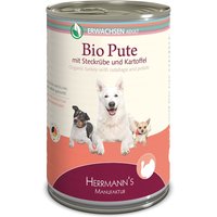 6 x 150 g | Herrmanns | Adult Bio-Pute mit Wurzelgemüse, Kartoffeln und Fenchel Selection | Nassfutter | Hund