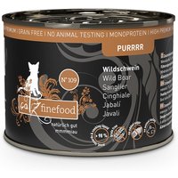 6 x 200 g | catz finefood | No.109 Schwein Purrrr | Nassfutter | Katze