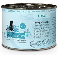 6 x 200 g | catz finefood | No.13 Hering & Shrimps Classic | Nassfutter | Katze