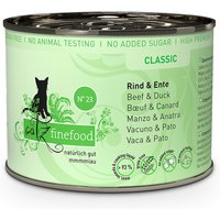6 x 200 g | catz finefood | No.23 Rind & Ente Classic | Nassfutter | Katze