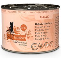 6 x 200 g | catz finefood | No.25 Huhn & Thunfisch Classic | Nassfutter | Katze