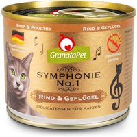 6 x 200 g | GranataPet | No. 1 Rind & Geflügel Symphonie | Nassfutter | Katze