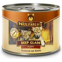 6 x 200 g | Wolfsblut | Deep Glade - Rothirsch mit Kürbis Puppy | Nassfutter | Hund