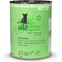 6 x 400 g | catz finefood | No.23 Rind & Ente Classic | Nassfutter | Katze