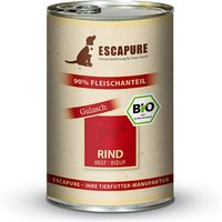 6 x 400 g | Escapure | BIO Rinder Gulasch Adult | Nassfutter | Hund