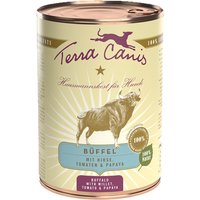 6 x 400 g | Terra Canis | Büffel mit Hirse, Tomaten & Papaya  Classic | Nassfutter | Hund