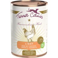 6 x 400 g | Terra Canis | Light Huhn mit Zucchini, Papaya und Hagebutte Light | Nassfutter | Hund