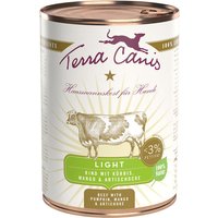 6 x 400 g | Terra Canis | Light Rind mit Kürbis, Mango und Artischocke Light | Nassfutter | Hund