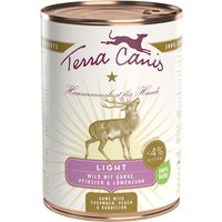 6 x 400 g | Terra Canis | Light Wild mit Gurke, Pfirsich und Löwenzahn Light | Nassfutter | Hund
