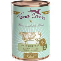 6 x 400 g | Terra Canis | Rind mit Zucchini, Kürbis & Oregano Getreidefrei | Nassfutter | Hund