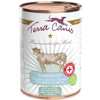 6 x 400 g | Terra Canis | Schonkost Kalb mit Karotte, Fenchel, Hüttenkäse und Kamille First Aid | Nassfutter | Hund